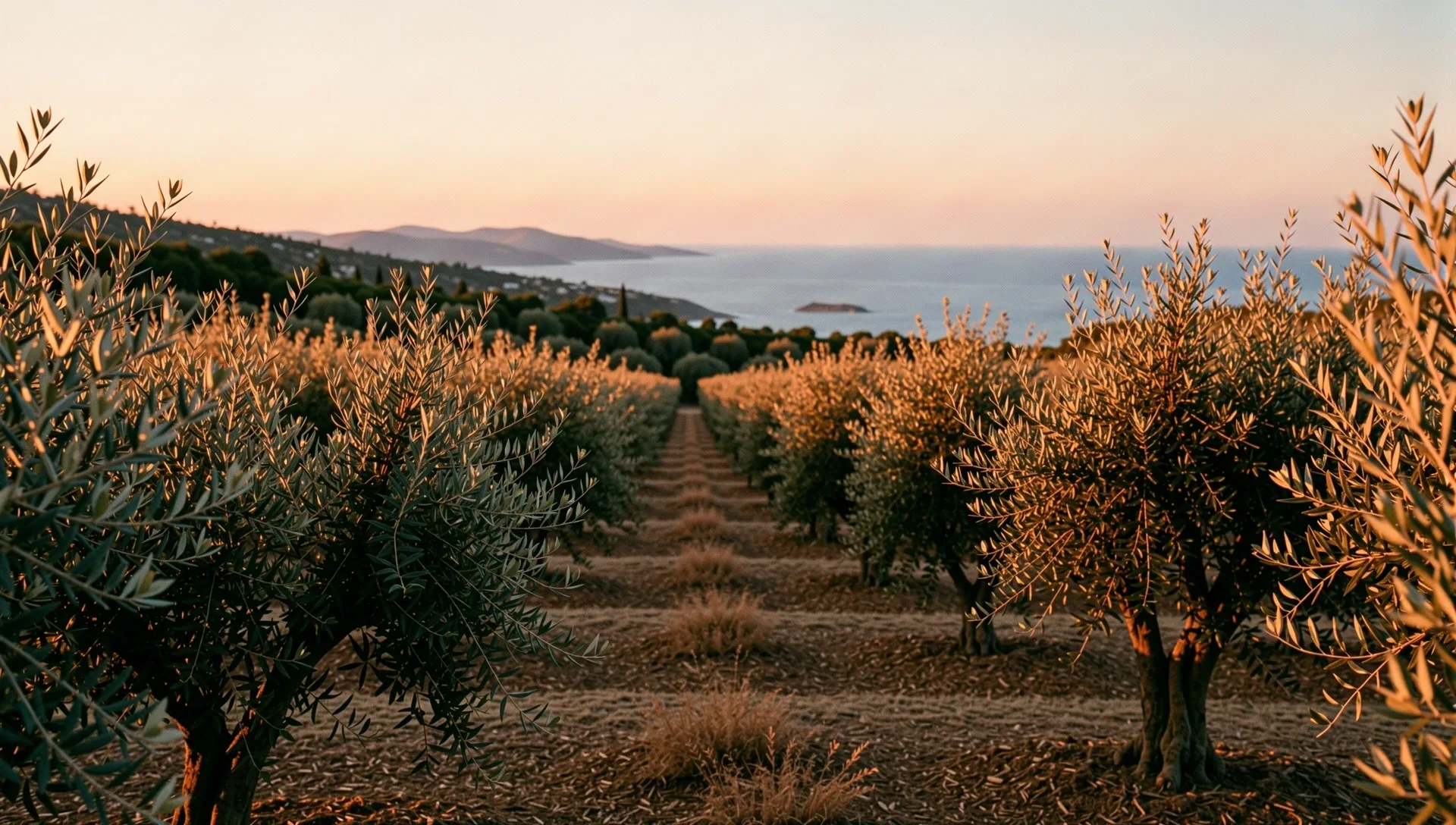 Aegean evening landscape